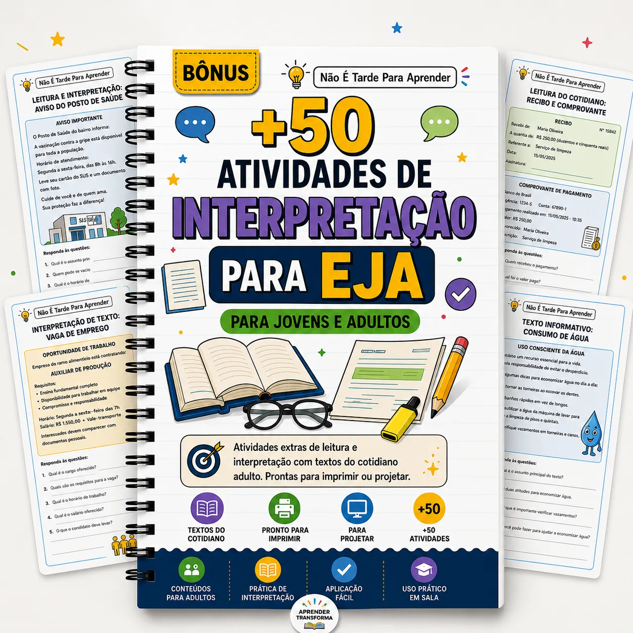 +50 Atividades de Interpretação para EJA